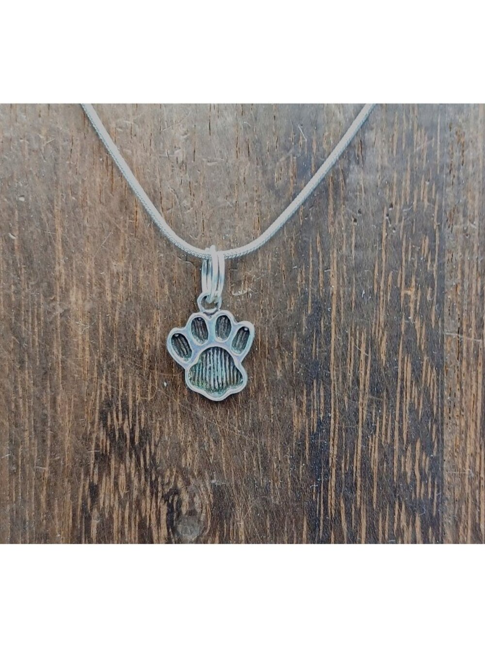 Sterling Silver 925 Dog Paw Pendant Necklace 16 in Italy Animal Lover Pet